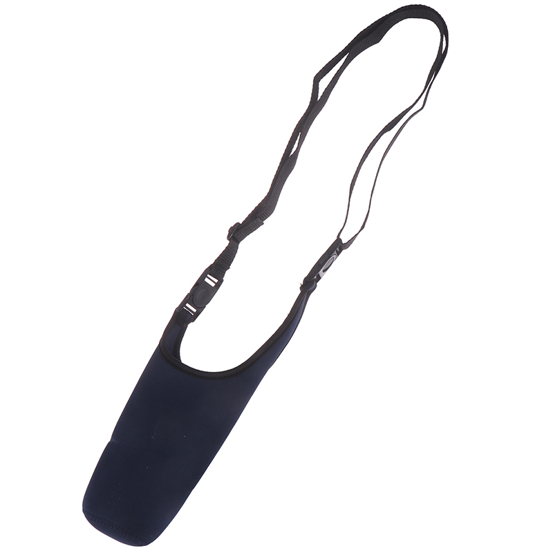 1pc värmeisolerande vattenflaska lock väska bärare med snäppspänne rep rem: Na