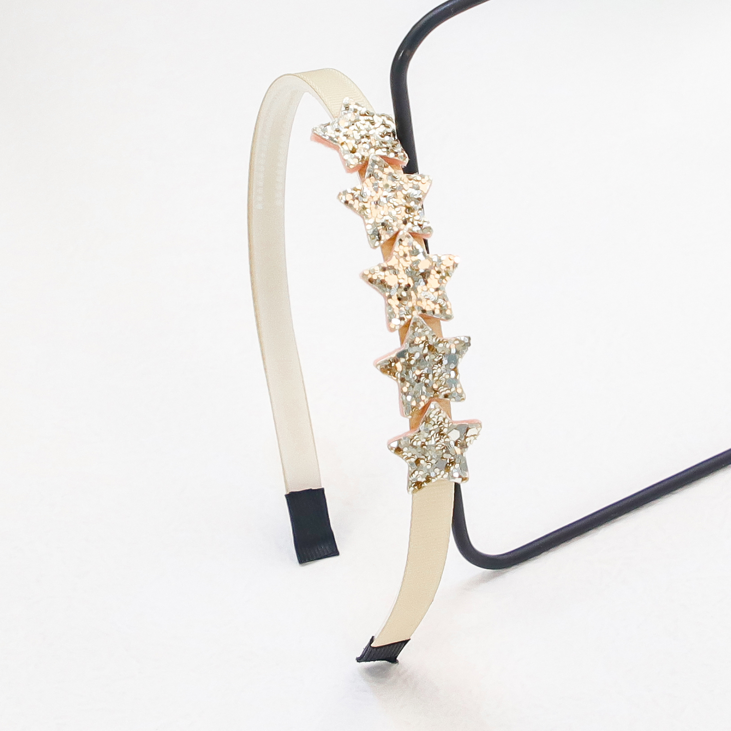 Diademas de estrella para niñas, diademas con forma de estrella con purpurina bonita, aros de plástico para dientes, diadema brillante, accesorios para el cabello para niños: Azul cielo