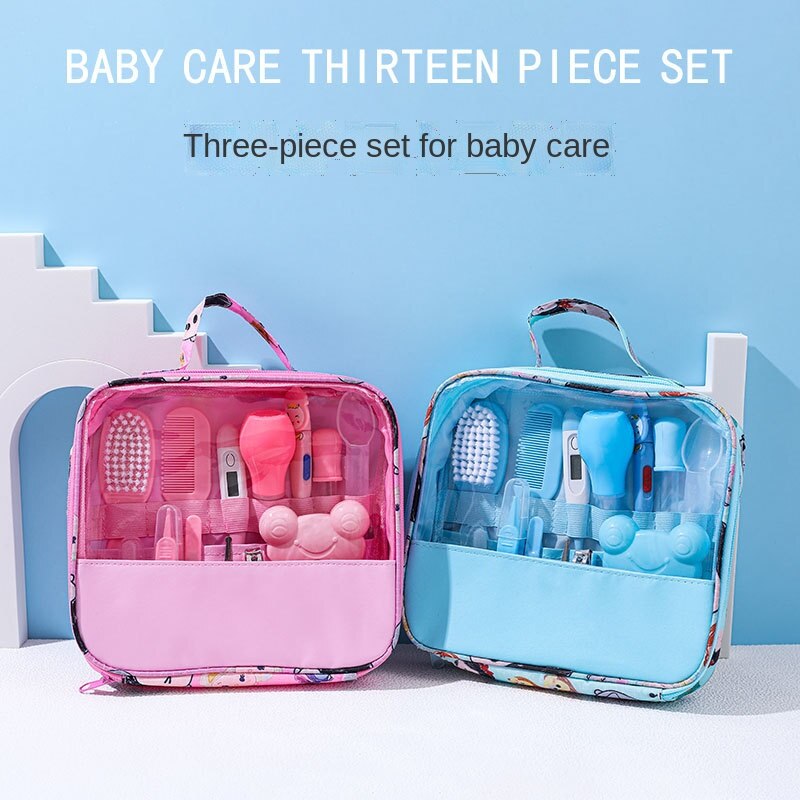 13pcs/set Baby Nail Trimmer Care Kit Infant Clipper Scissors Comb Nursing Tool Kids Thermometer Clipper Infant Accessories