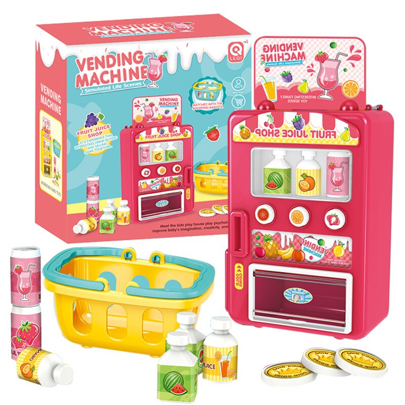 Model Automatische Automaten Online Celebrity Drinken Machine Jongens En Meisjes Kinderen Speelhuis Speelgoed Automaat Met: Automatic Vending Machine  Colorful Box 