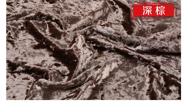 Tissus en velours doré 100x160cm | Tissu pour vêtements, bricolage, patchwork de couture, tissu fait main: dark brown