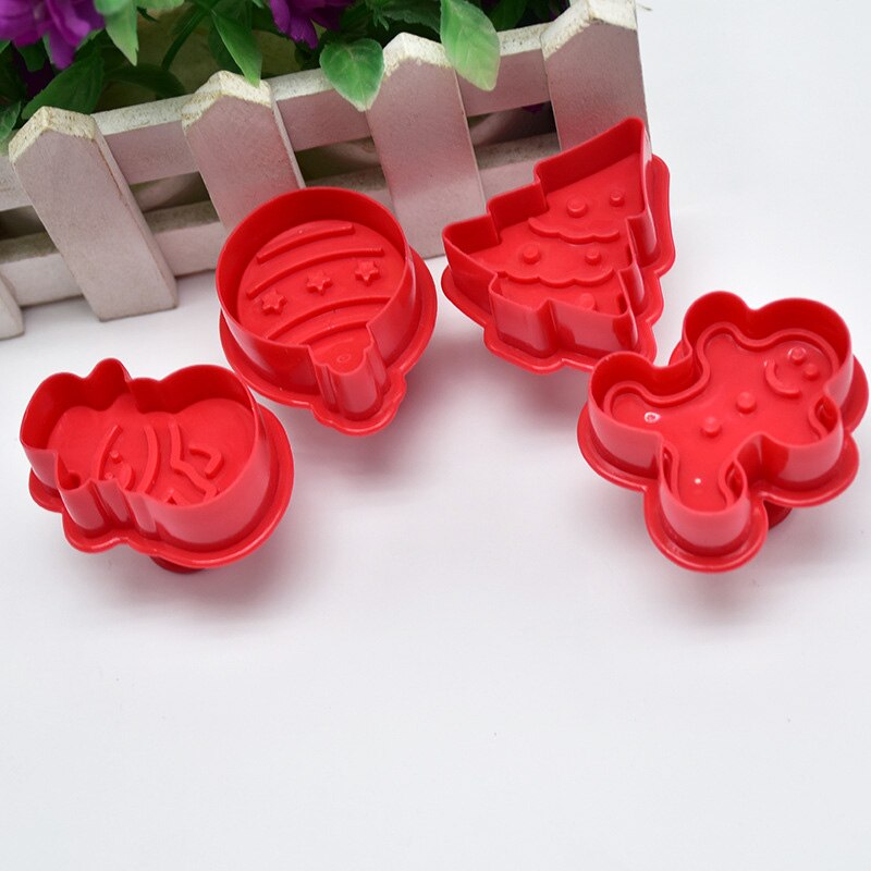 4 Stuks Bakken Cutter Mould Mold Plunger Voor Fondant Cake Cookie Biscuit Gebak Keuken E2S