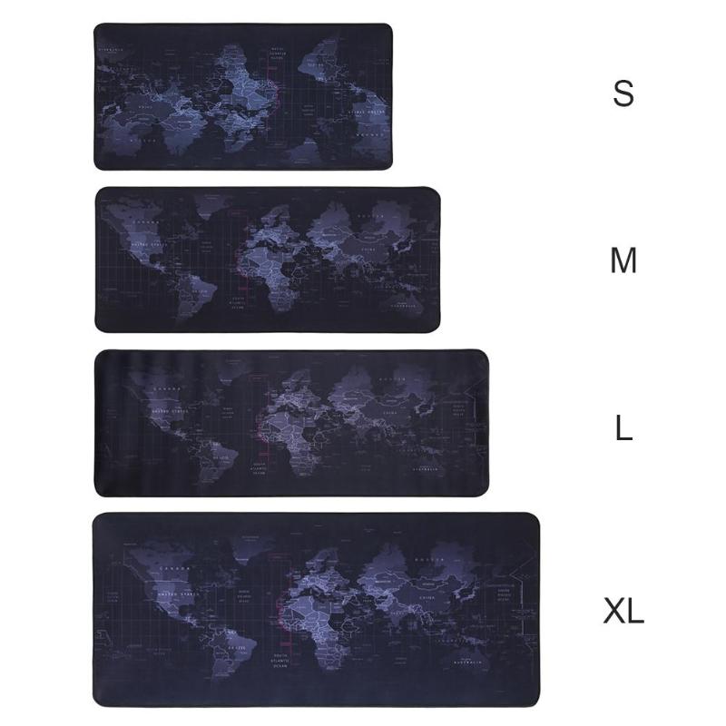 60*30/70*30/80*30cm World Map Natural Rubber Large Gaming Mouse Pad Table Mat Computer Keyboard Desk Mat