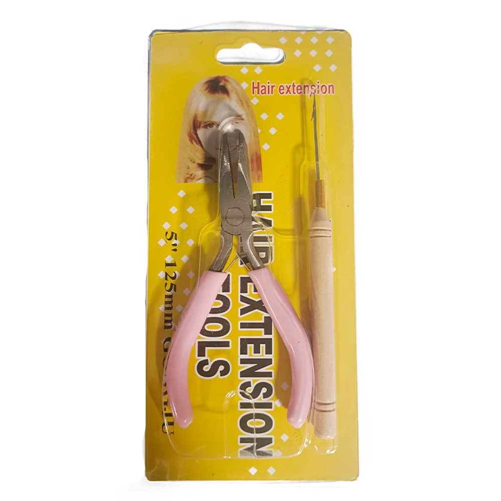 Silicone Clip Extension Hair Tool Kit Hair Extension Installation Tools Hair Weave Set Hair Extension Tool Kit Hair Weave Instal