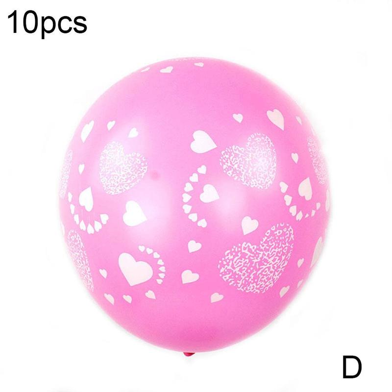 10Pc Red Balloons 10Inch Love Heart Latex Balloons Wedding Helium Balloon Valentines Day Birthday Party Inflatable Balloons: D
