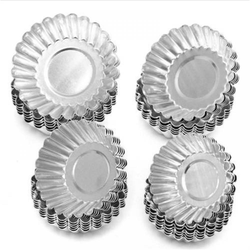 10 stuks eiertaart aluminium cupcake cake koekjesvorm puddingvorm bakvorm verdikte eiertaartvorm m-b05
