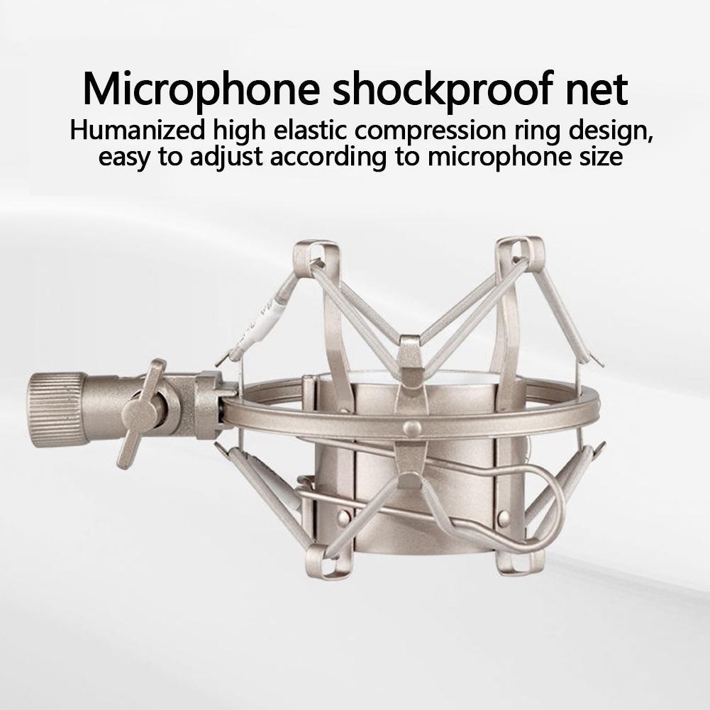 Professionele Metalen Microfoon Shock Mount Verminderen Noise Vergrendeling Studio Opname Microfoon Knop Houder Broadcast Clip T7O4