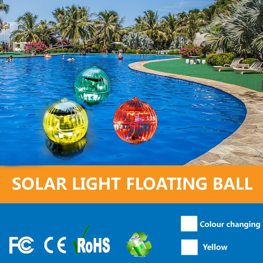 Litake Waterproof Ball Shaped Solar Floating Lamp Multi-color Swimming Pool Pool Lake Home Garden Lawn Decoration