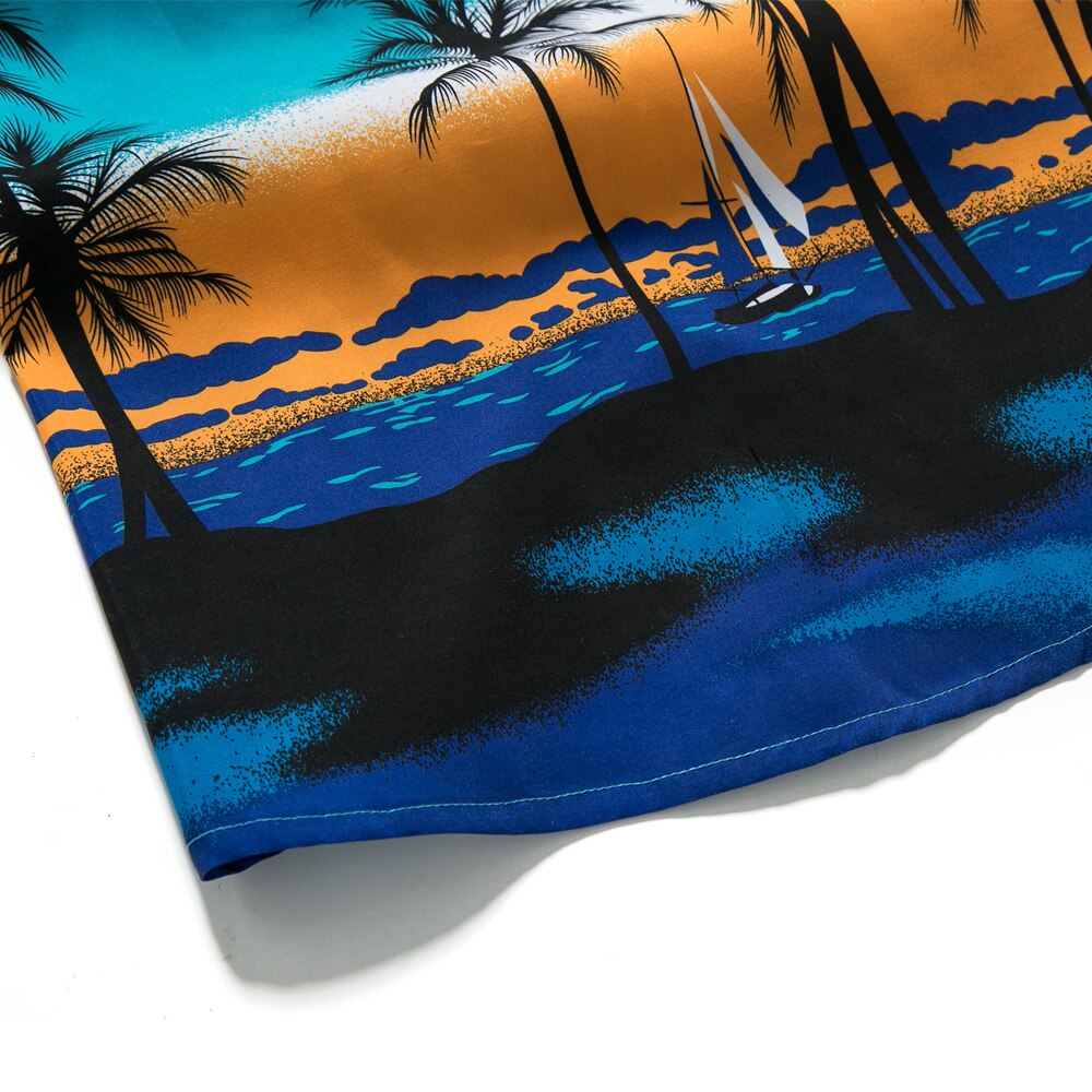 Camisas de Estilo Hawaiano para hombre, camisa deportiva de manga corta con estampado tropical, blusa fina de flores ajustable para hombre/mujer, ropa de playa de de pareja