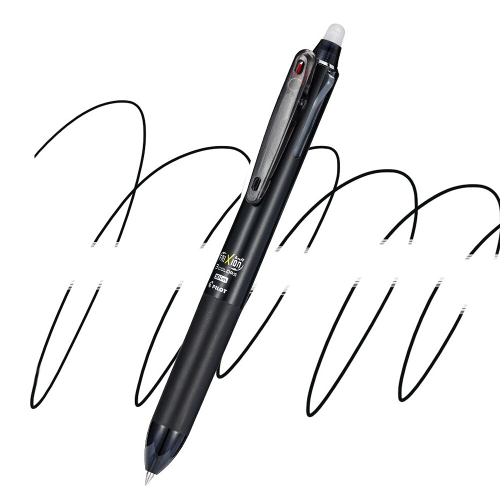 Pilot Frixion Three-color Erasable Pen LKFB-60EF 60UF Press Multi-function Pen 0.38/0.5mm Grinding Friction Pen Student