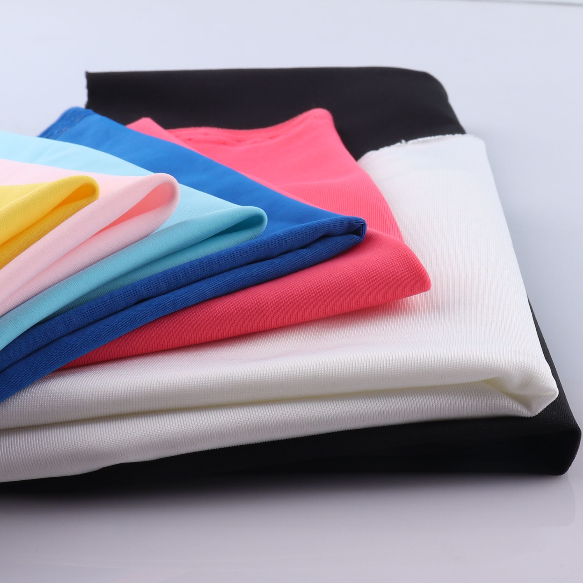 1M * 1,2 M-Spandex tela de algodón de Lycra sólida, tela elástica, 7 colores, para traje de baño, bufandas, tela de Lycra, para traje de baño de bailarina Diy