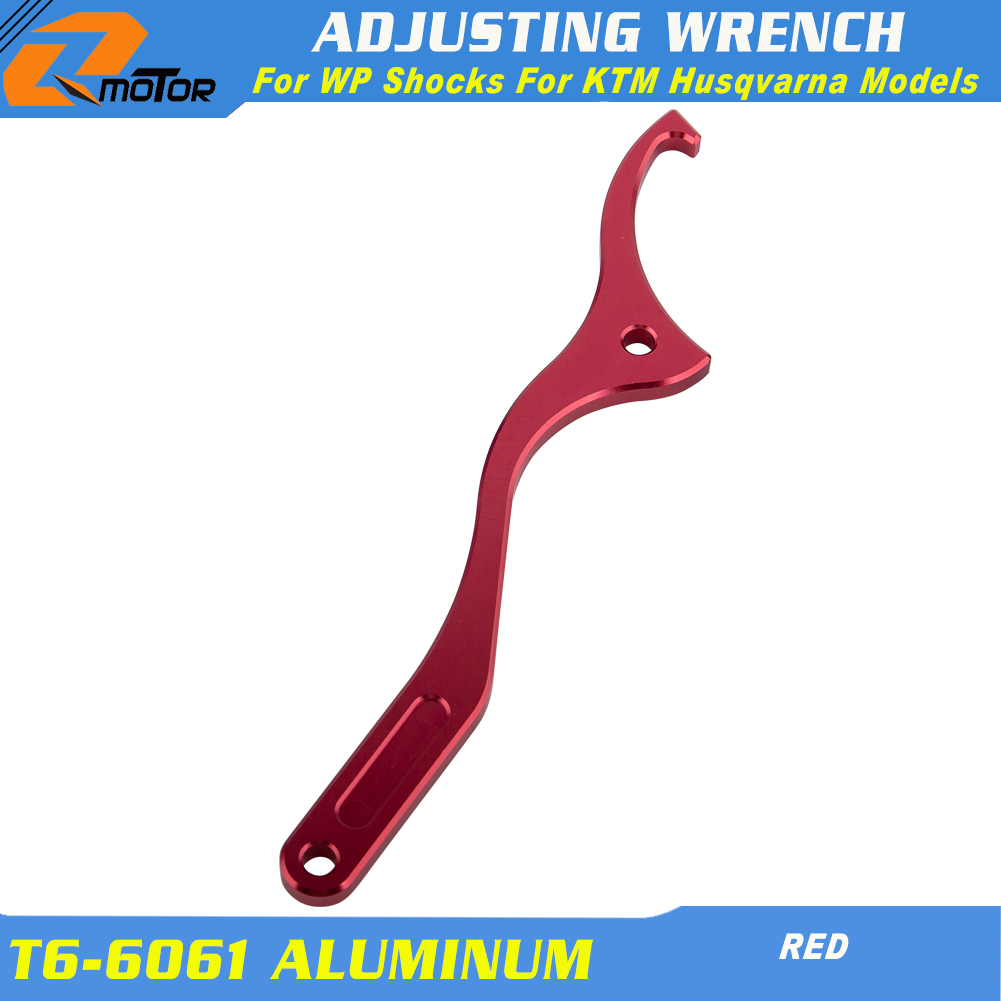 CNC Achter Demping Schokdemper Steeksleutel Tool Voor Voor KTM SX SXF XC XCF EXC Voor Husqvarna TE FE TC FC TX FX 125-501 Modellen: Rood