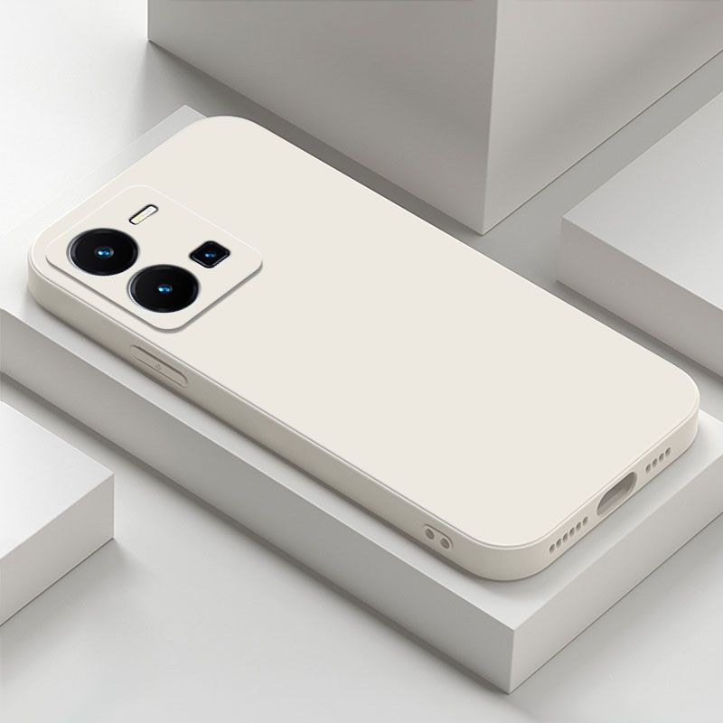 Voor Vivo Y35 Case Cover Voor Vivo Y 35 Y22 S V25 Vloeibare Zachte Siliconen Telefoon Case Funda VIVoY35 4G Shockproof Bumper: ABS / Black