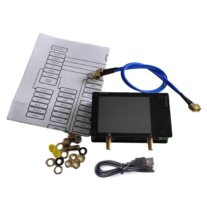 3GHz S-A-A-2 NanoVNA V2 Vector Network Analyzer Antenna Analyzer Shortwave HF VHF UHF 2.8 inch LCD Display