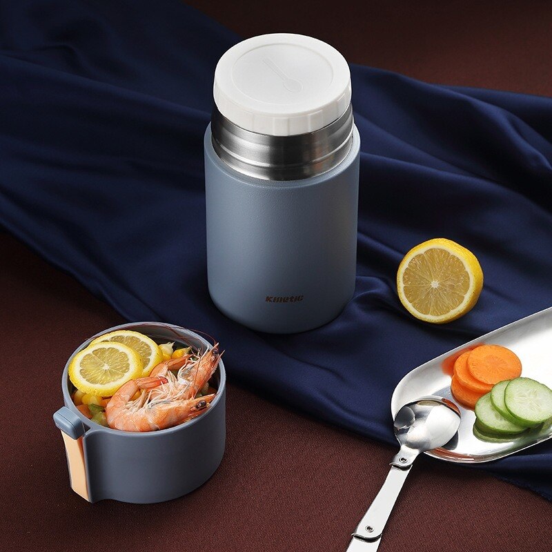 550ml 304 Edelstahl Thermos Lunchbox Vakuum Glaskolben Protable Büro Arbeiter Schüler Bento Kasten Kochen Thermos mit Löffel