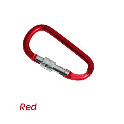 8 # D soort Grote Aluminium Karabijnhaak Outdoor Veiligheid Hangen Gesp Kleur Draad Sleutelhanger Karabijnhaak Sleutelhanger Karabijnhaak CL281: Red