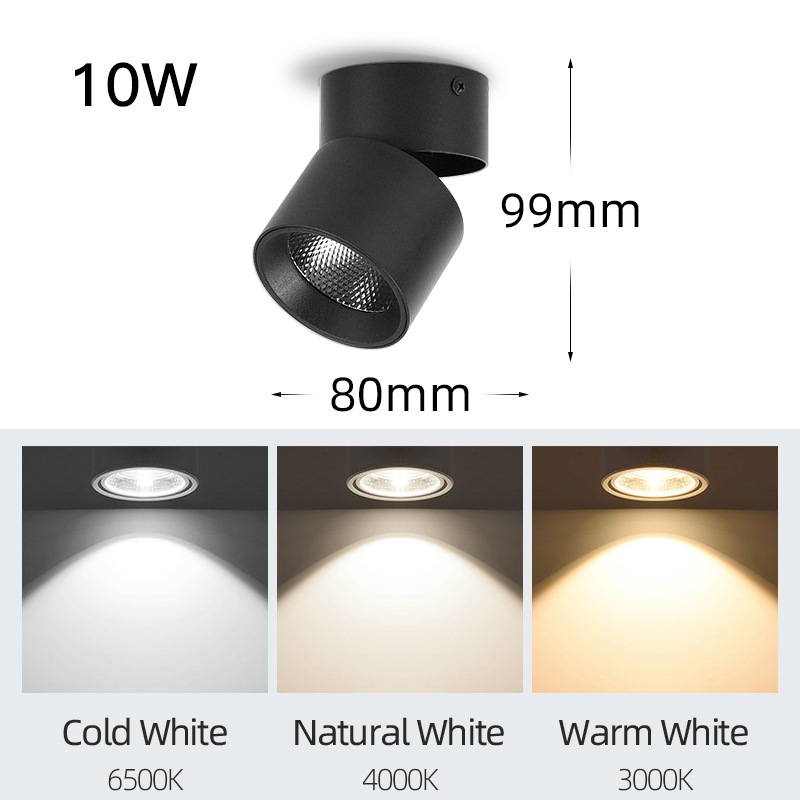 Led-spots Opvouwbare downlight Wandspot Led-lamp Focos Plafondlamp Opbouw Binnenverlichting voor woonkamer Keuken: Blauw / 5w