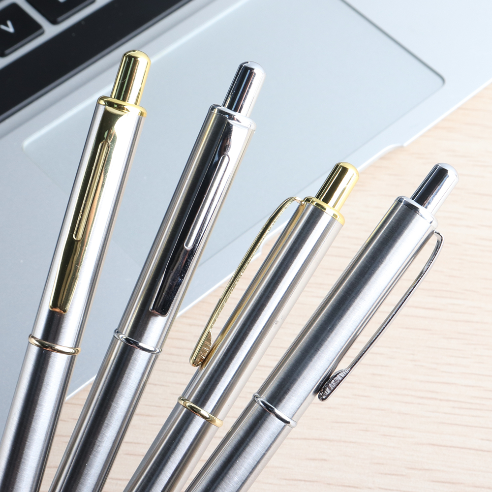 Luxury Metal Ballpoint Pen Writing 0.7mm Black Blue Ink Ball Point Pens Stationery School Office Supplies Business