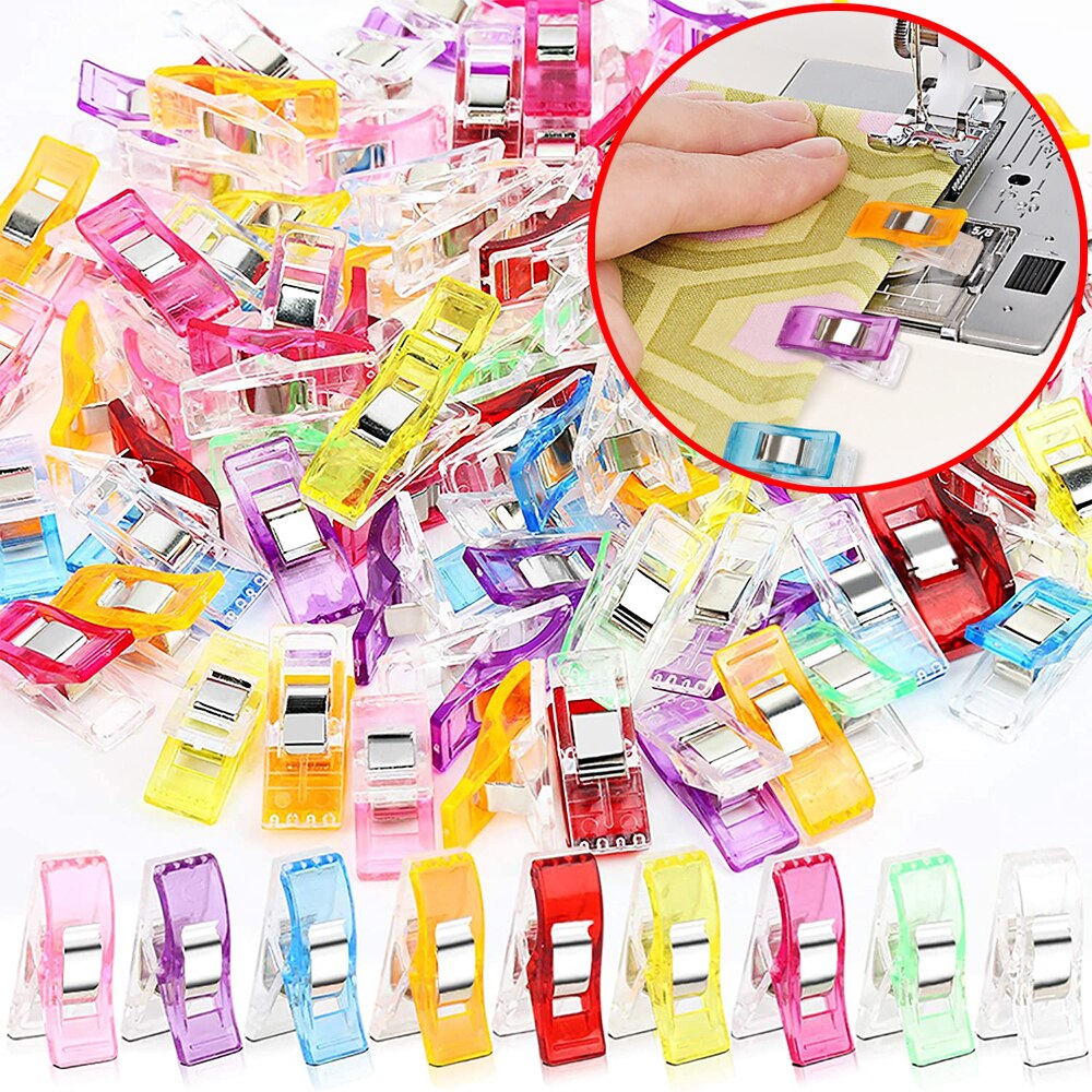 10/20/50pcs Multi-usages En Plastique Couleur Pince Couture Reliure Clip Positionnement Clip