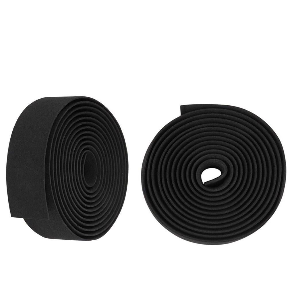 2 pezzi di nastro elastico per manubrio per bicicletta EVA ad alta elasticità ciclismo montagna bicicletta maniglia cintura avvolgente riflettente cintura per bici da strada con tappi per barra #30: nero 