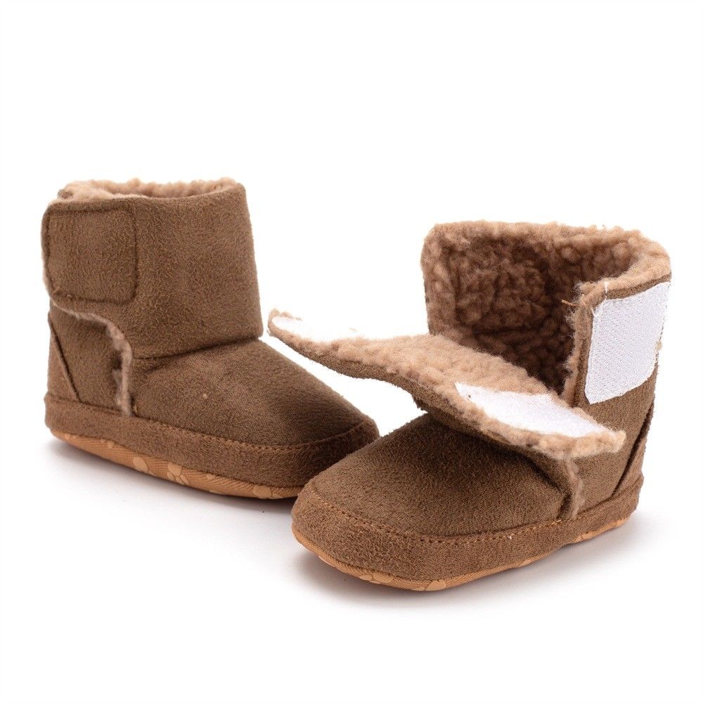 Peuter Baby Meisjes Jongens Winter Warm Laarzen Effen Bont Haak Mid Calf Snowboots 2 Stijl Outfit 0-18M