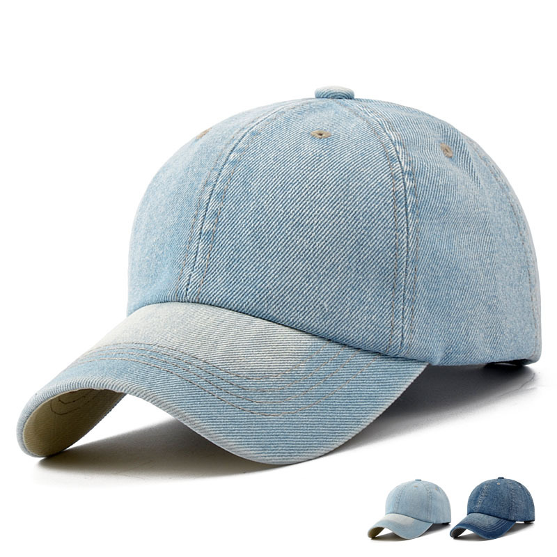 Unisex Feste Denim Baseball Cap Blank Gewaschen Jean Hut Casquette Einstellbare Hysterese Hüte Caps Für Männer Und Frauen