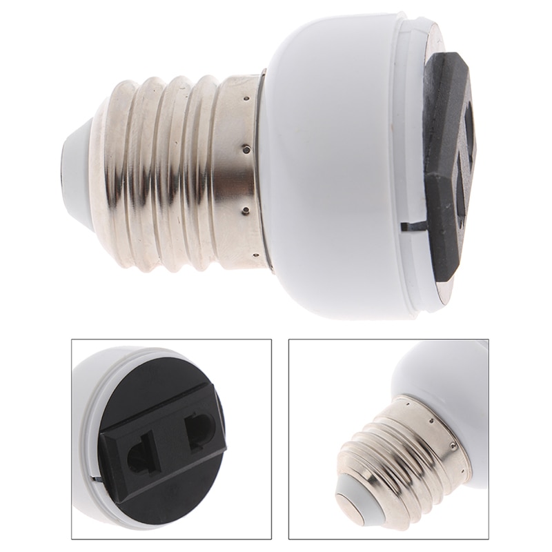 E27 ABS US/EU Plug Connector Accessories Bulb Holder Lighting Fixture Bulb Base Screw Adapter White Lamp Socket