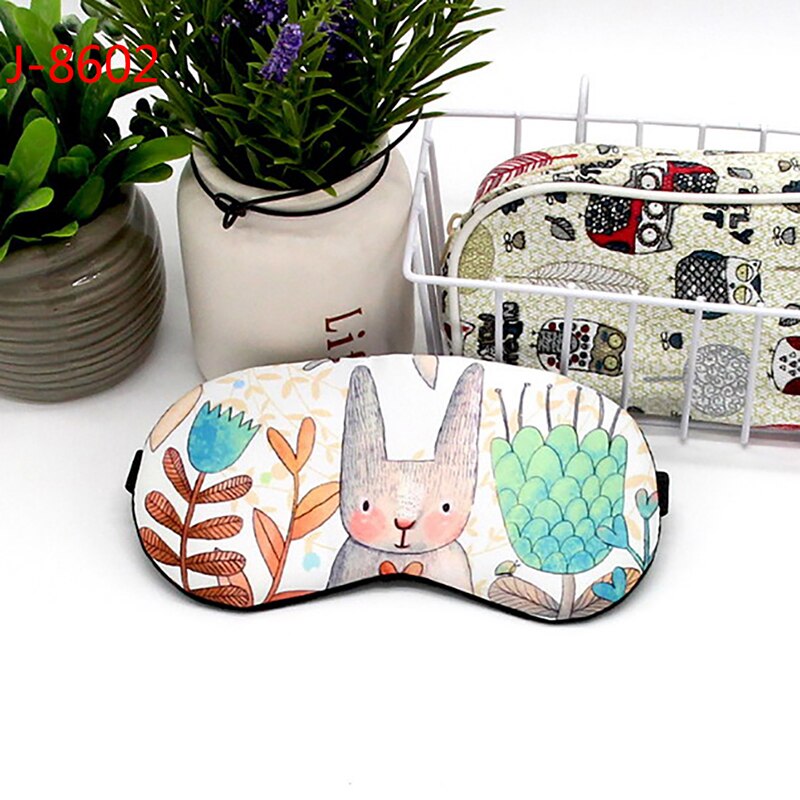 Mascarilla para dormir de dibujos animados a rayas, parche para los ojos, suave, de algodón, para viajes, relajante, ayuda para dormir, venda para los ojos: ZDHB0444-N2