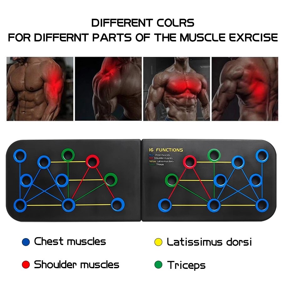 Push Up Rack Folded Board Set abdominal Bar Multi-Function Fitness Muscle Abdominal Training Exercise Equipment