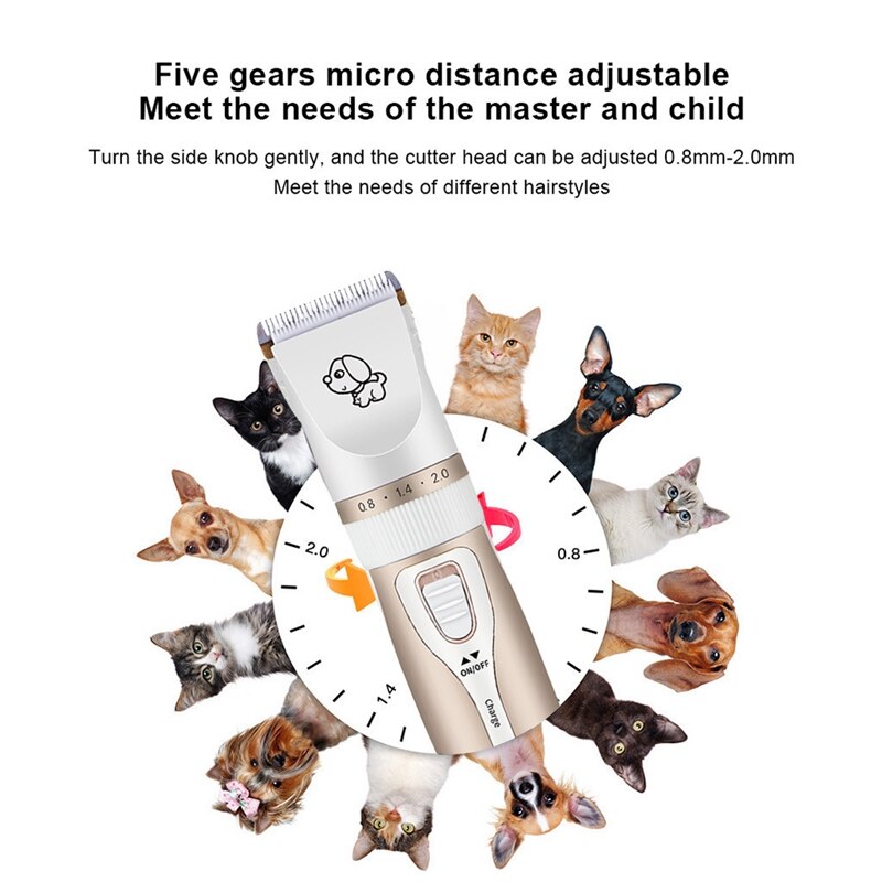 Hair Trimmer Pet Dog Cat Shaver Cut Machine Animal Grooming Clippers