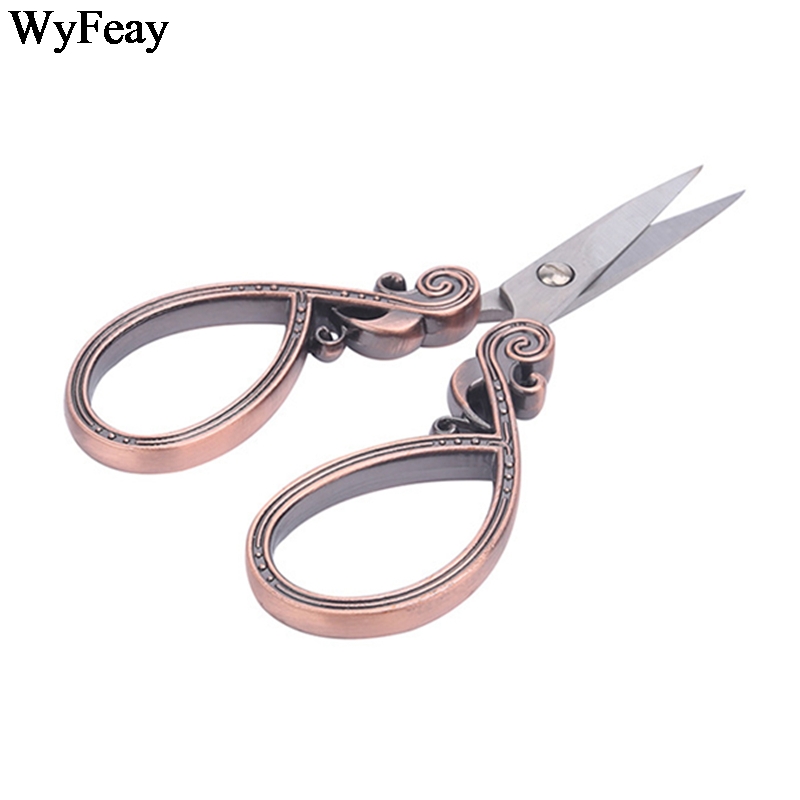 Tijeras Vintage para cortar tela de acero inoxidable, tijeras de sastre para manualidades, hilo de bordar, suministros de herramientas de costura