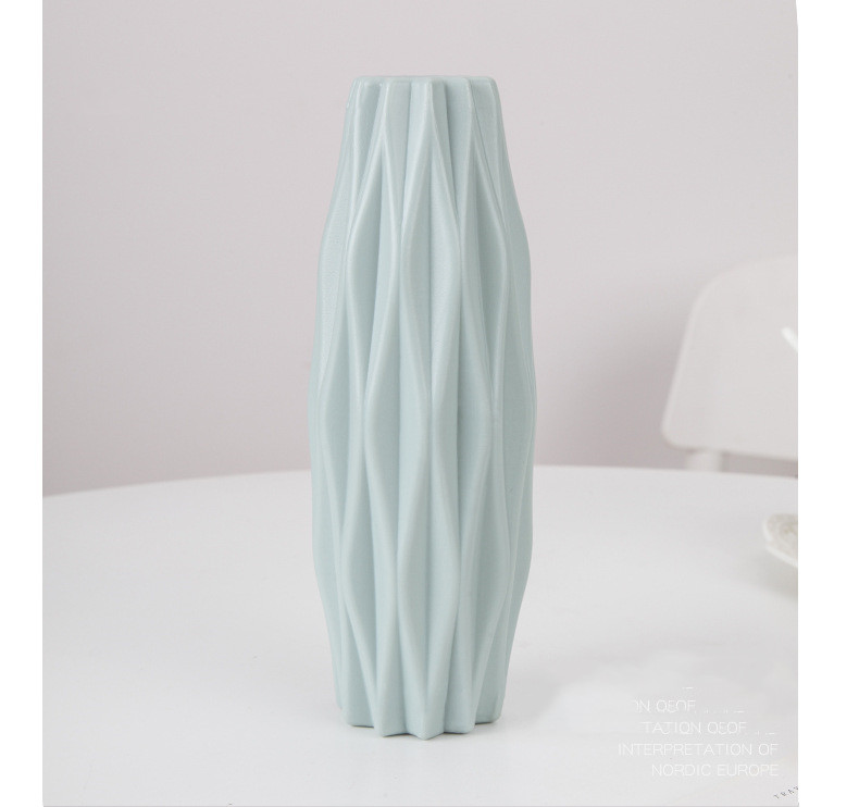Blumenvase Dekoration Zuhause Kunststoffvase Weiß Nachahmung Keramik Blumentopf Blumenkorb Nordische Dekoration Vasen für Blumen: Burgunderrot