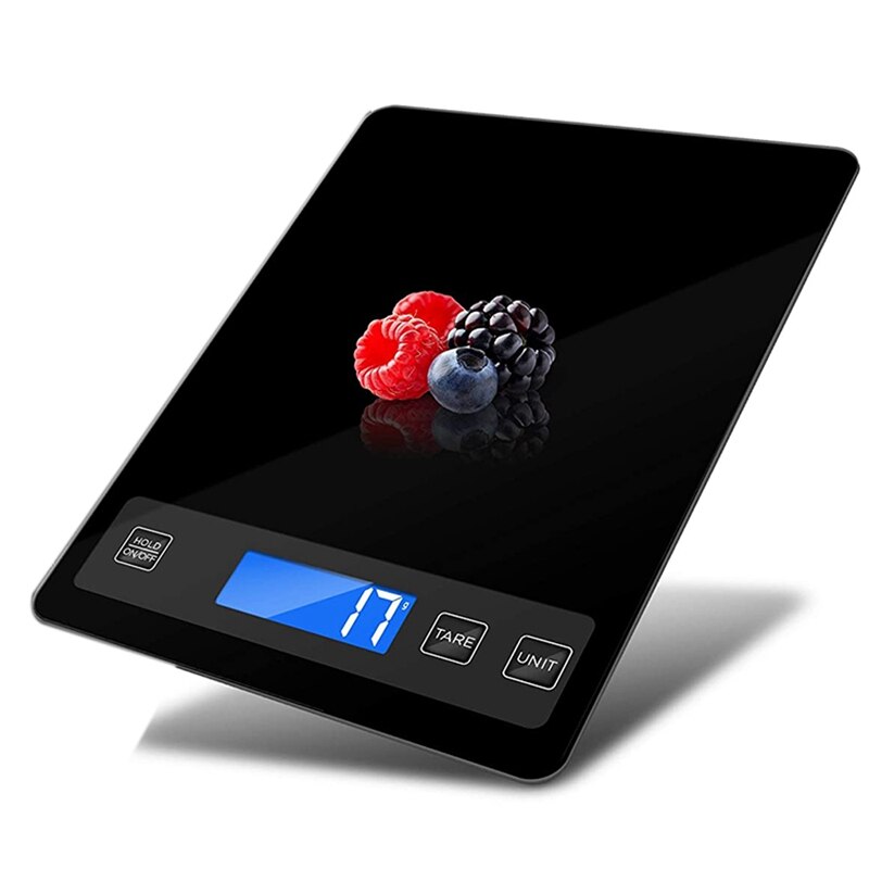 NHBR Kitchen Scales Digital Kitchen Scales 15Kg USB Charging Baking Scales Extra Large Weighing Surface: Default Title