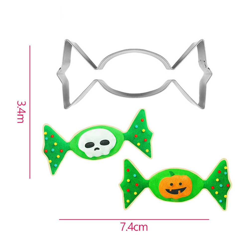 3D Cartoon Vorm Cookie Biscuit Diy Mold Rvs Cake Fondant Mold Keuken Bakvorm Cutter Tool Voor Halloween Decor: candy