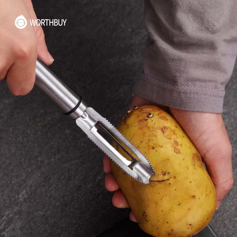 WORTHBUY Multifunctional Fruit Vegetable Peeler Stainless Steel Fish Scale Remover Kitchen Vegetable Tools Carrot Potato Peeler