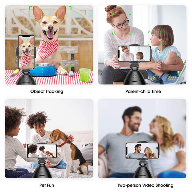 Auto Smart Shooting Selfie Stick 360° Rotation Auto Face Tracking Device Object Tracking Vlog Camera Smart Phone Holder