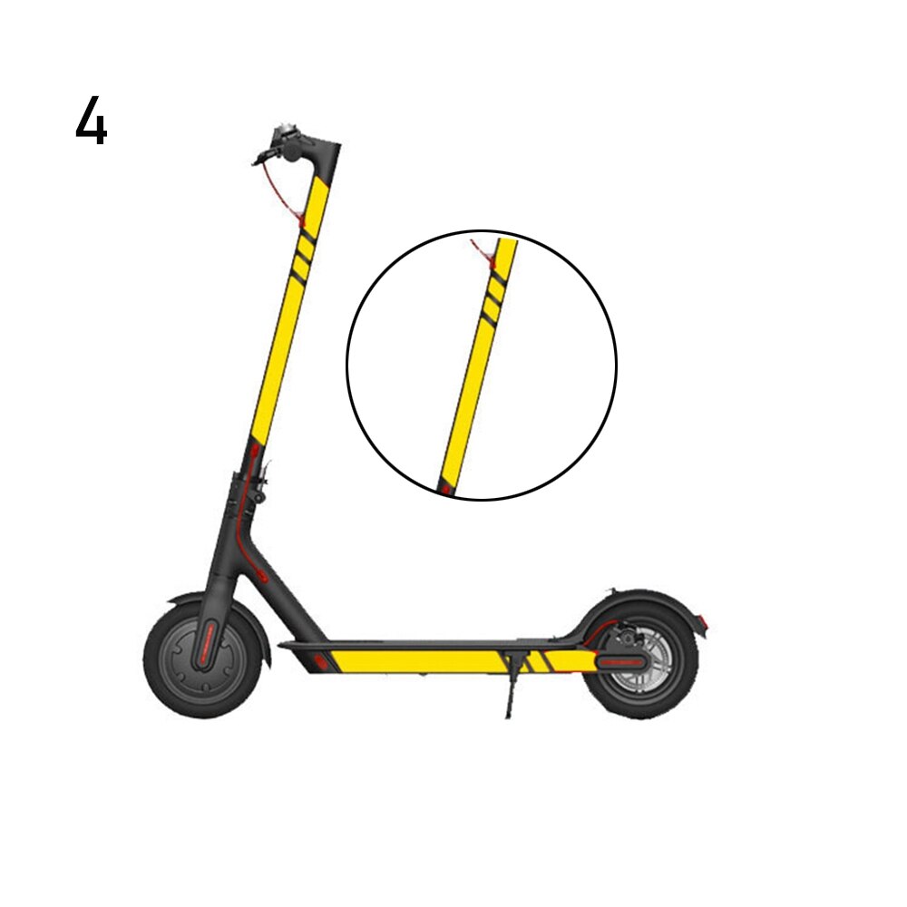 1 Set 20 Colors Reflective Styling Stickers Xiaomi Mijia M365 Night Safety Decal Skateboard Warning Strip Electric Scooter Parts: 04
