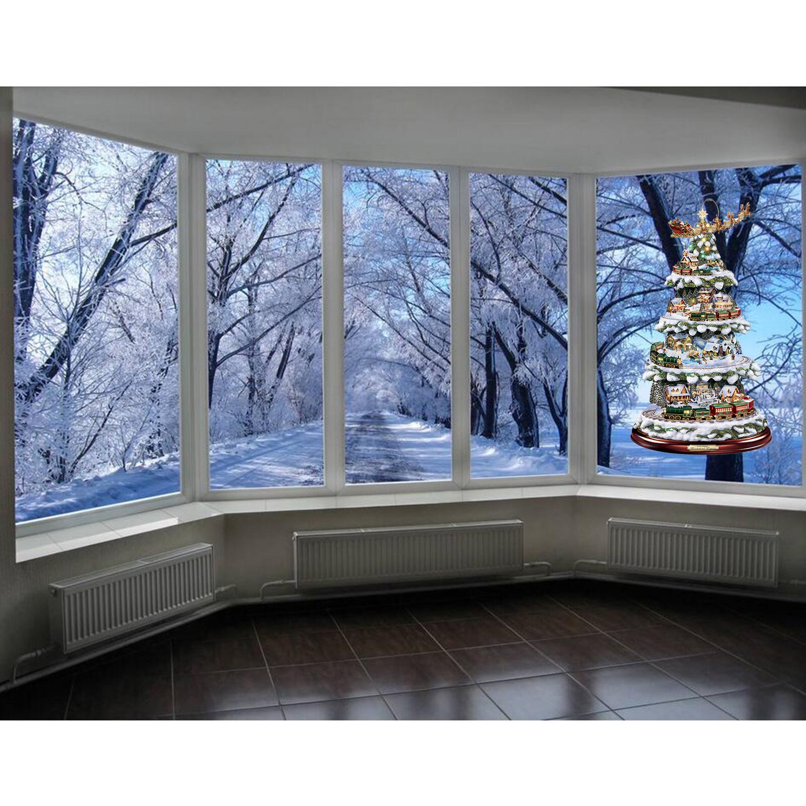 9 Styles Christmas Xmas Window Stickers Wall Home Church Class Shop Decor: style 2