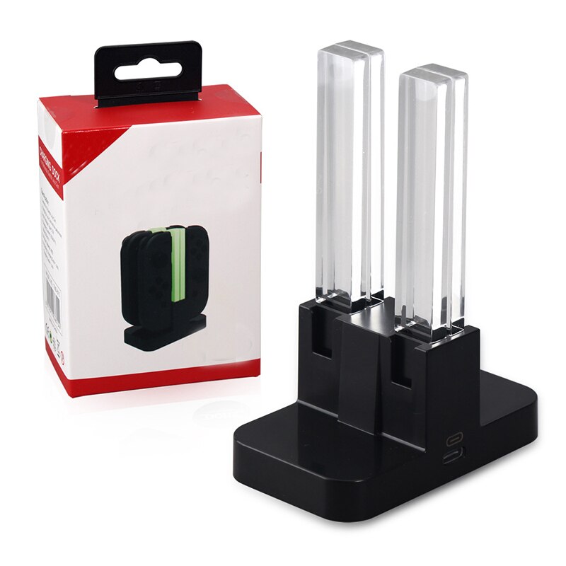 Game Controller Charger Switch Charging Base Controller, Charging Station With 4 Charging Stations + LED Indication