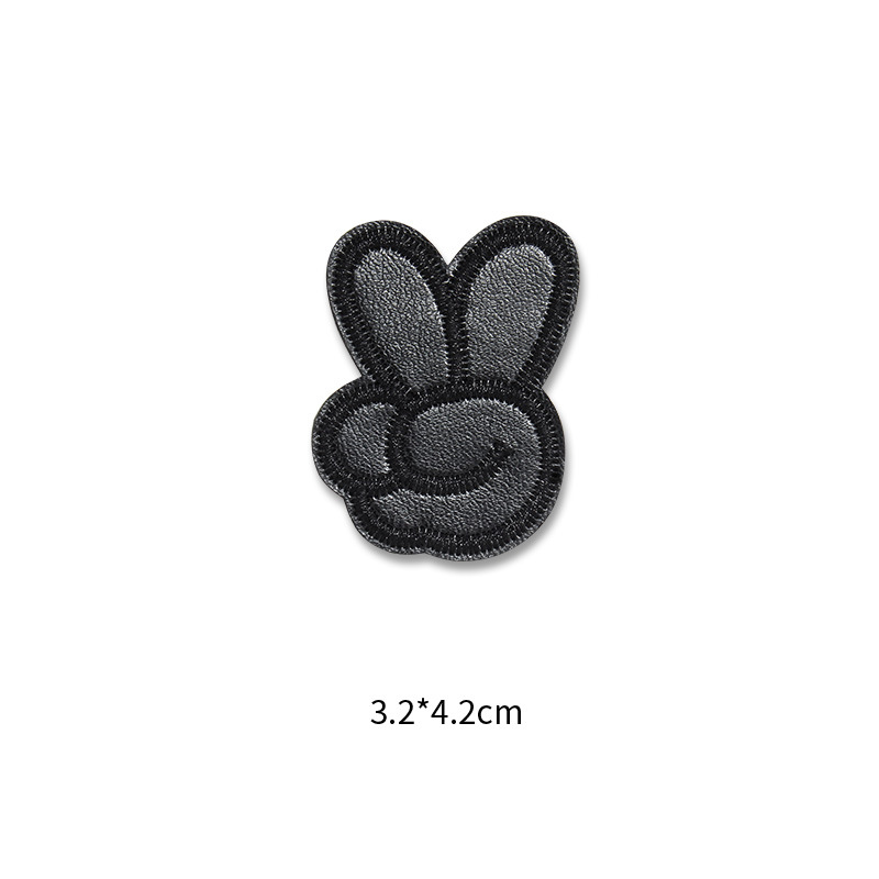 Parche negro autoadhesivo sin costura para chaqueta de plumón, ropa de cuero, bolsas de reparación de alta gama, parche de tela con patrón de decoración de agujeros