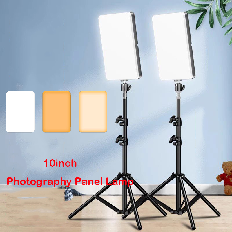 Photo Studio Dimmable LED 2700k-5700k Video Fill Lamp Light Panel Photography Lighting With Tripod Stand 110V-220V For Live