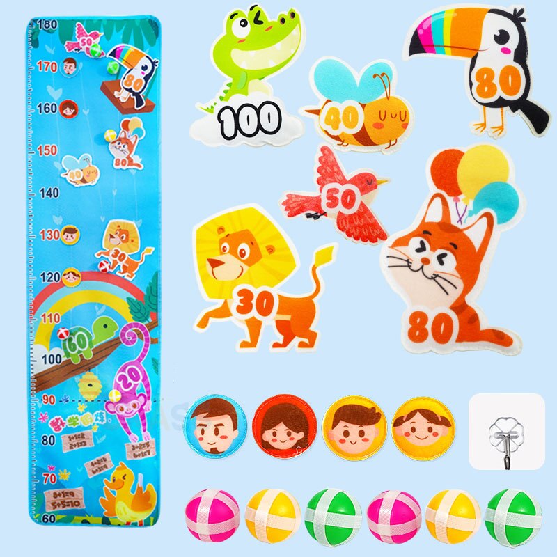 Kids Darts Met Kleverige Ballen Outdoor Play Sport Game Indoor Gooien Shot Speelgoed Jongens Groei Grafiek Muurstickers Kinderen Speelgoed: Animal2