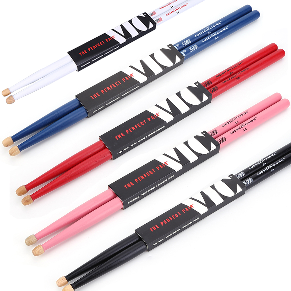 1 Pair 5A Drum Sticks Classic Maple Wood Drumsticks Colorful Drum Stick Percussion Instrument Accessories Drum Set