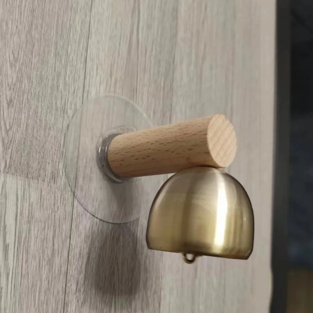Türklingel aus Holz, handgefertigte Türklingel, japanischer Stil, Türöffnung, Türklingel, Dopamin-Windspiel, Kühlschrank: Dunkelgrau