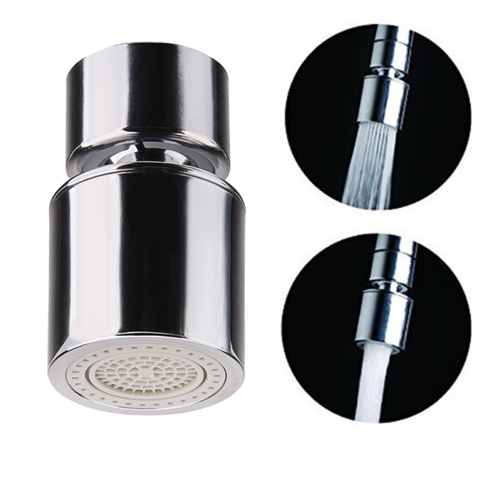 Faucet Aerator 360 Degree Rotating Faucet Aerator Dual Sprayer Water Saver Copper Sink Faucet Aerator for Kitchen Bathroom