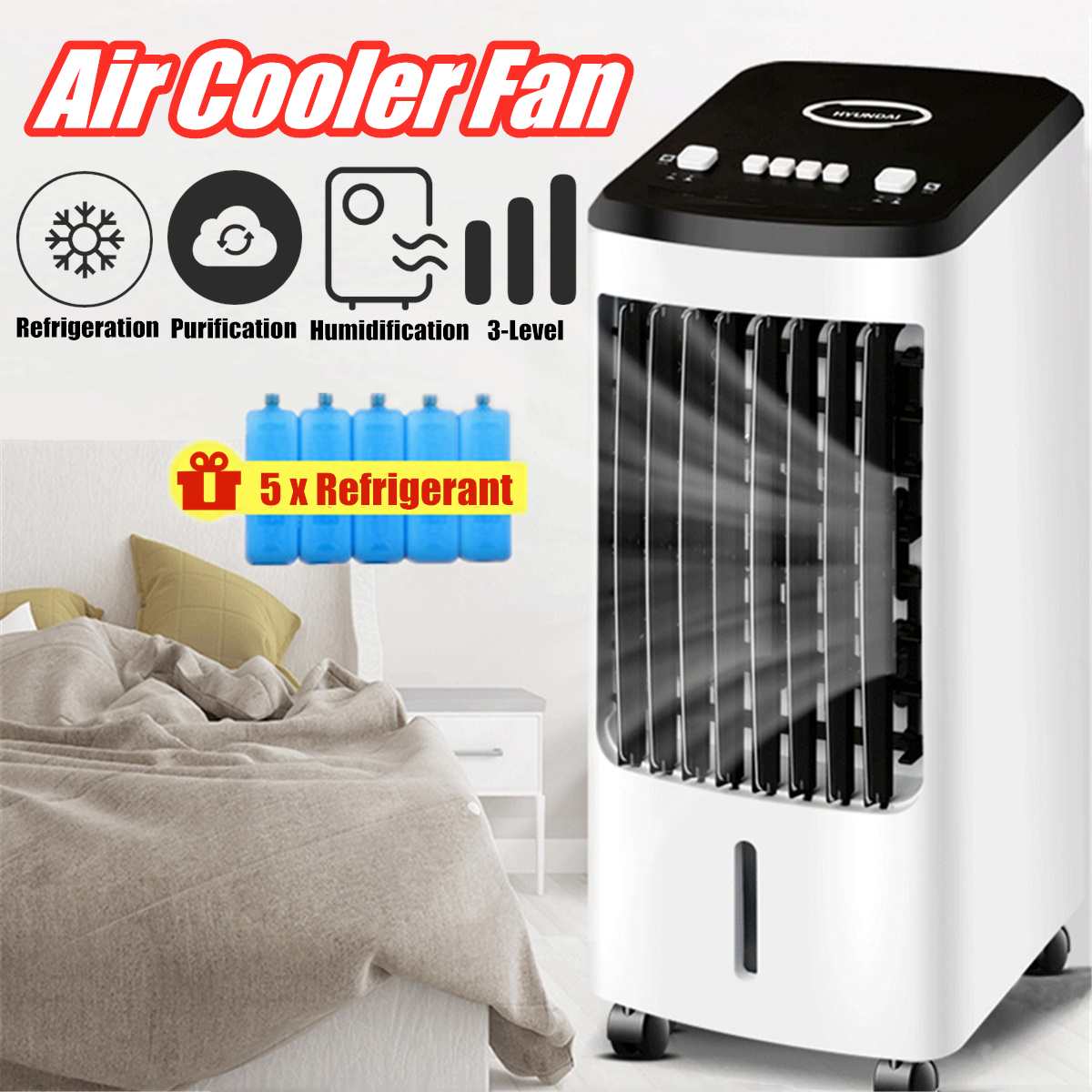 70W Portable Air Conditioner Conditioning Fan Humidifier Cooler Cooling 220V Air Conditioner Timed Cooling Fan Humidifier: Default Title