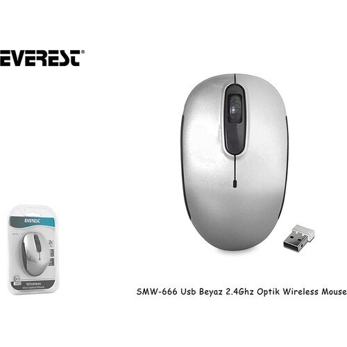Everest smw -666 usb weiße optische kabellose maus