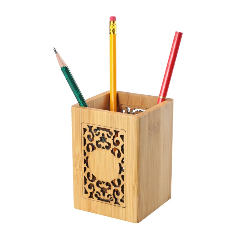 Portalápices de madera, caja de almacenamiento para decoraciones de oficina, para productos a granel, contenedor de talla, artículos diversos, organizador de escritorio, Vintage