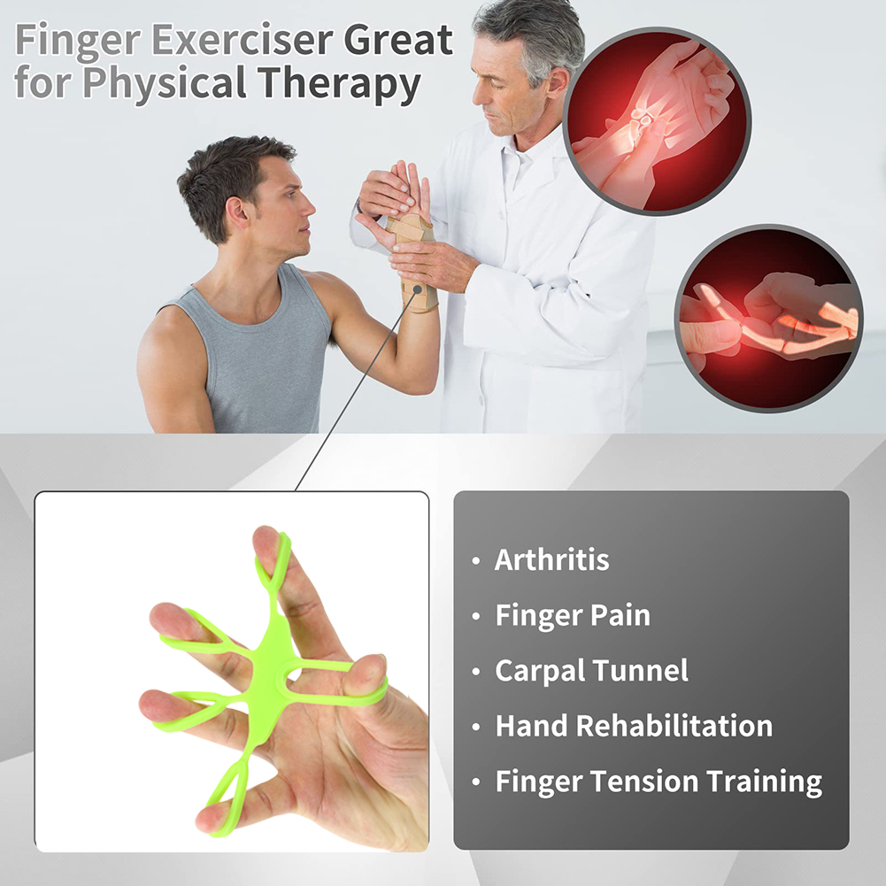 5 Finger Extender Hand Grip Silicone Gripper Strengthening Forearm Exerciser Vein Grip Training Expander Gym Fitness Gripster