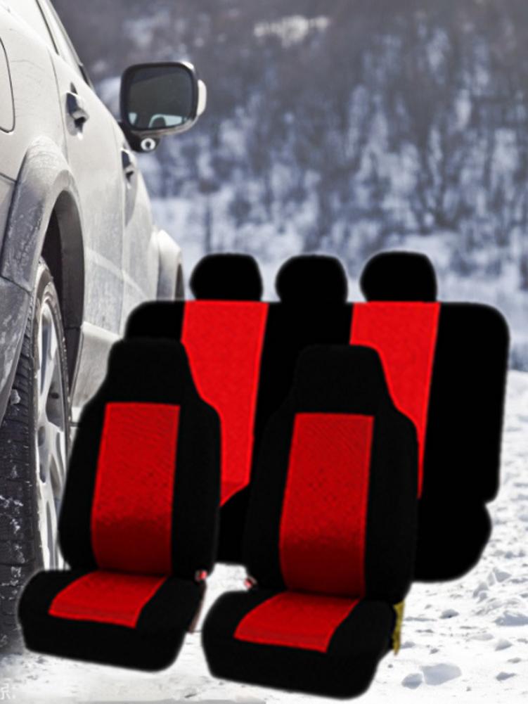 Set de fundas de asiento de coche, accesorios interiores de esponja, cubierta de asiento delantera/trasera/reposacabezas, conjunto de cubierta completa para coche/camión/furgoneta 7 unidades